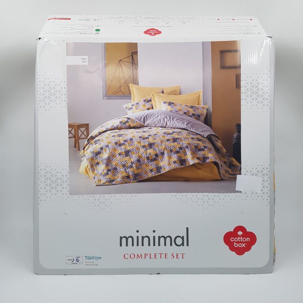 ست کاور دونفره ۴ تکه پنبه‌دوزی مدل Minimal Elon Sari - تصویر 3