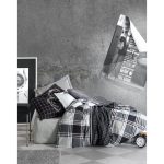 ست کاور دونفره ۴ تکه پنبه‌کتان مدل Masculine Cotton Box ترک ضد حساسیت