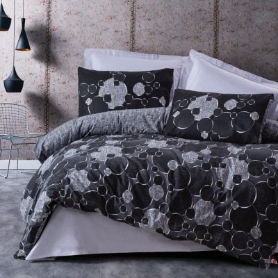 ست کاور دونفره ۴ تکه پنبه‌کتان مدل Dark ترک