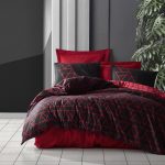 ست کاور دونفره ۴ تکه پنبه‌کتان مدل Dark ترک