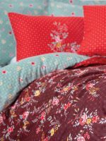 ست کاور دونفره ۴ تکه پنبه‌کتان مدل Feminen Emery ترک - تصویر 3