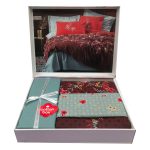 ست کاور دونفره ۴ تکه پنبه‌کتان مدل Feminen Emery ترک - تصویر 4