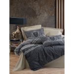 ست کاور دونفره ۴ تکه پنبه‌کتان مدل Masculine Cotton Box ترک ضد حساسیت