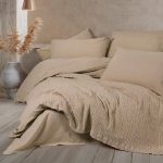 ست کاور دونفره ۶ تکه پنبه‌کتان مدل Liny Cotton Box ترک